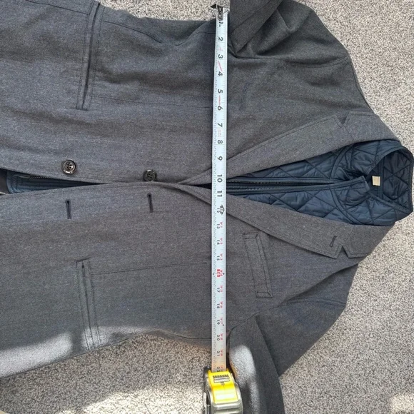 Burberry Brit Navy and Gray Quilted Jacket men’s Medium - zip out “vest” - Picture 6 of 9